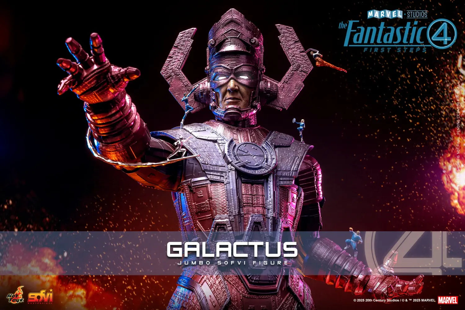 Hottoys - The Fantastic Four: First Steps Galactus Jumbo Sofvi Figure & The Thing 1/6th scale Collectible Figure SMS001J MMS813 (Licensed)