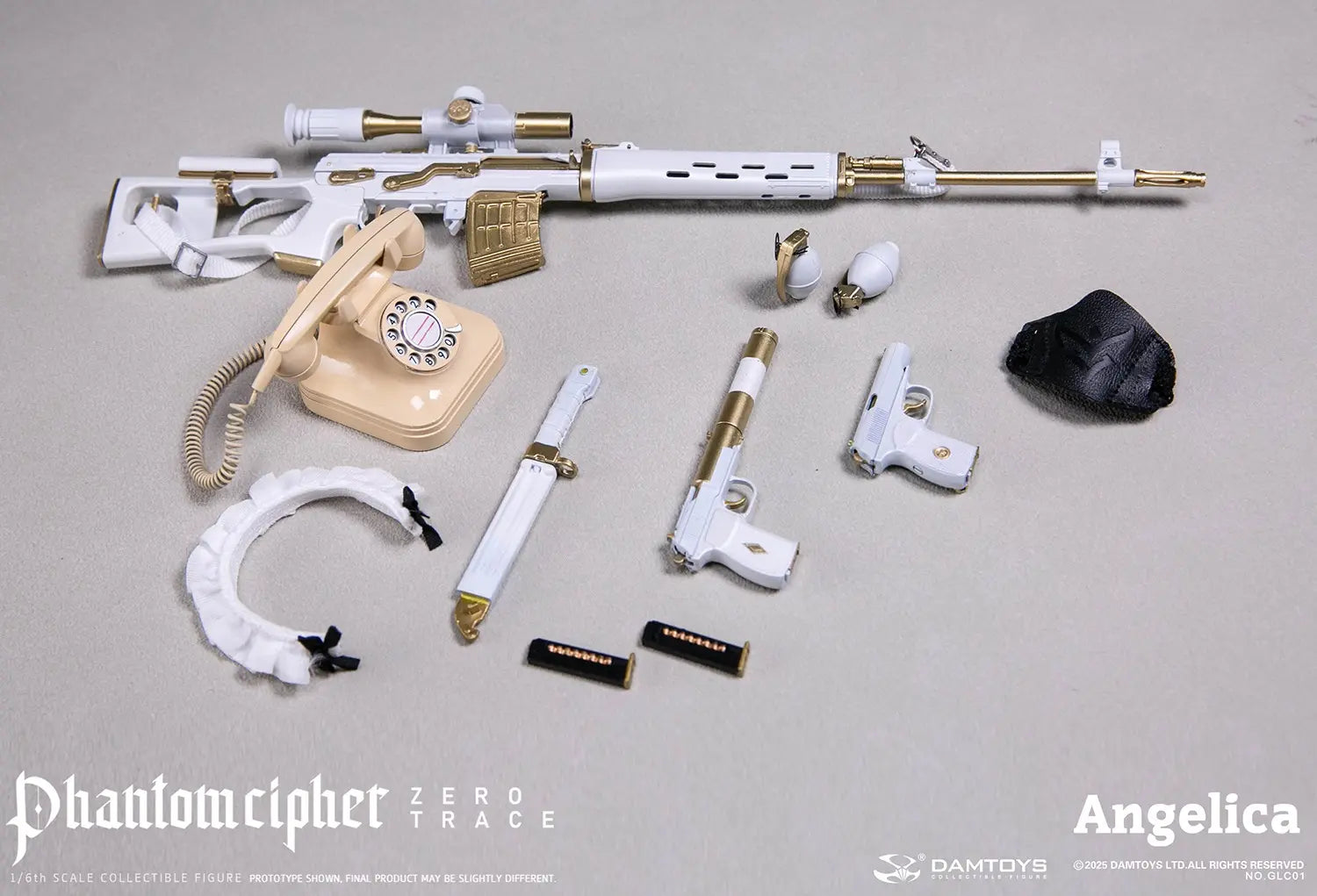 DAMTOYS - 1/6th scale PHANTOM CIPHER: ZERO TRACE ANGELICA Original Story Collectible Figure GLC01 (Licensed)