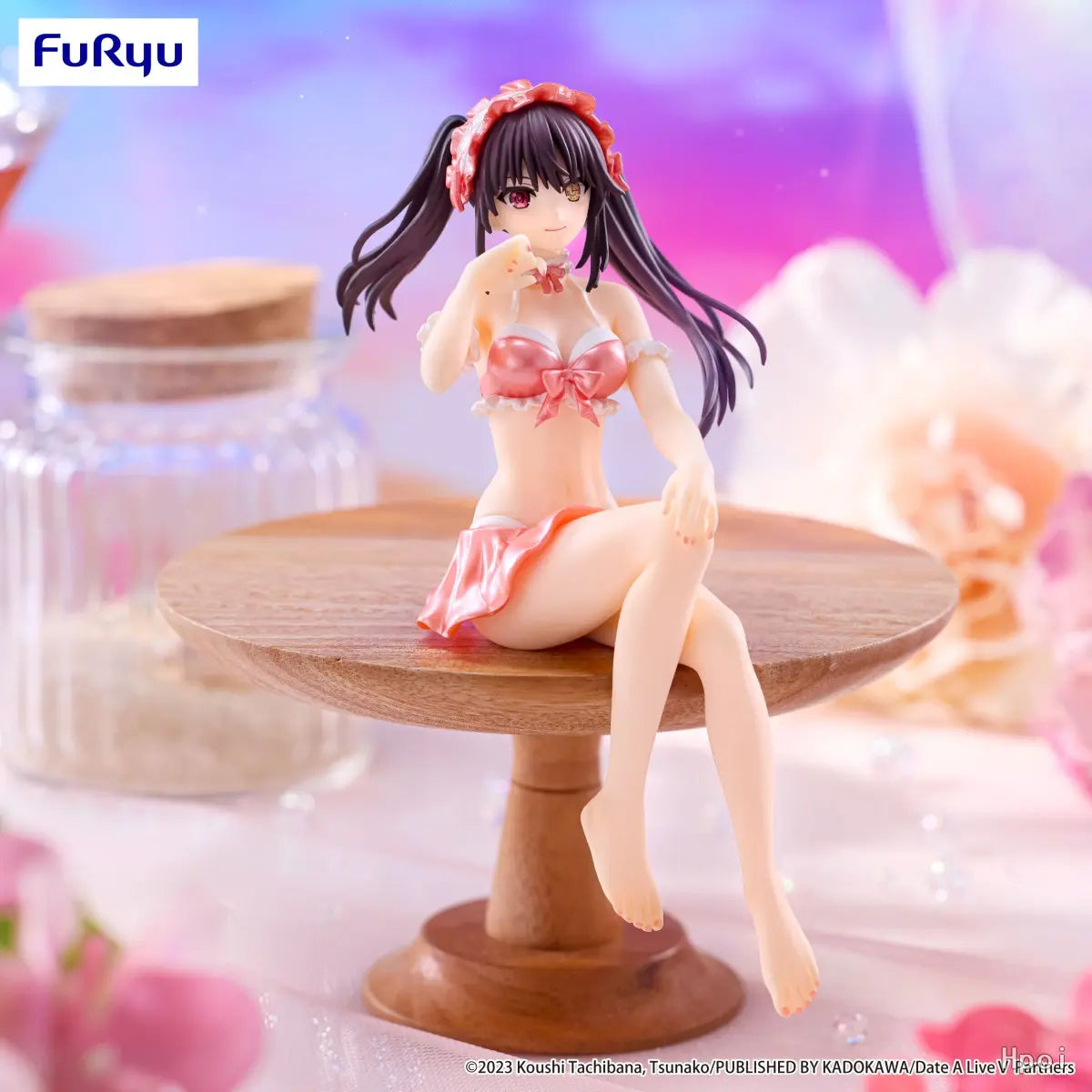 FURYU - Date A Live V - Tokisaki Kurumi Noodle Stopper Figure Mizugi, Pastel Red ver. (Licensed)