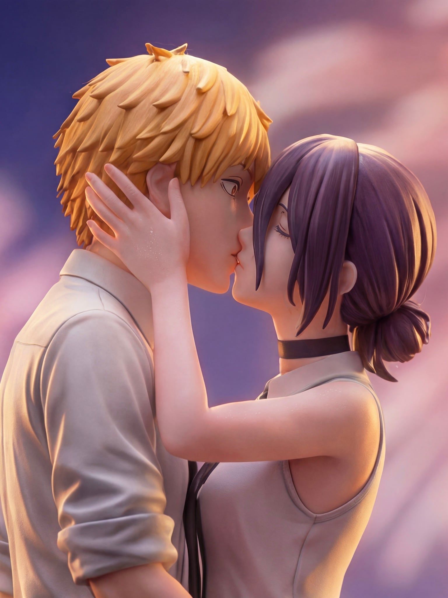 PINK Studio - Denji X Reze Kiss of Fireworks Chainsaw Man