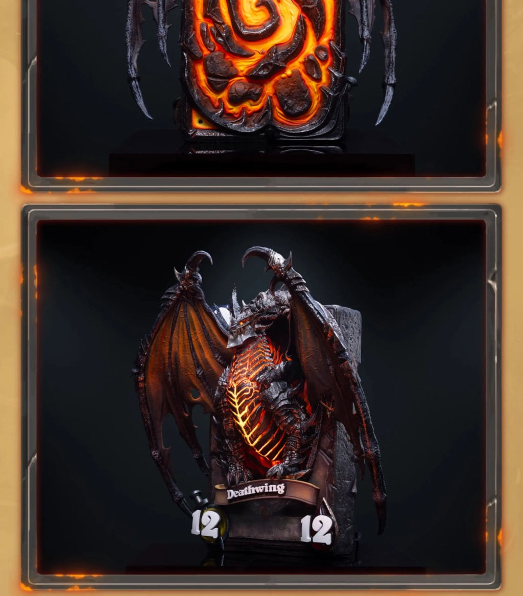 HEX Collectibles - Blizzard Official Licensed peripheral Hearthstone Deathwing card art statue HEXFRAME05 (Licensed)