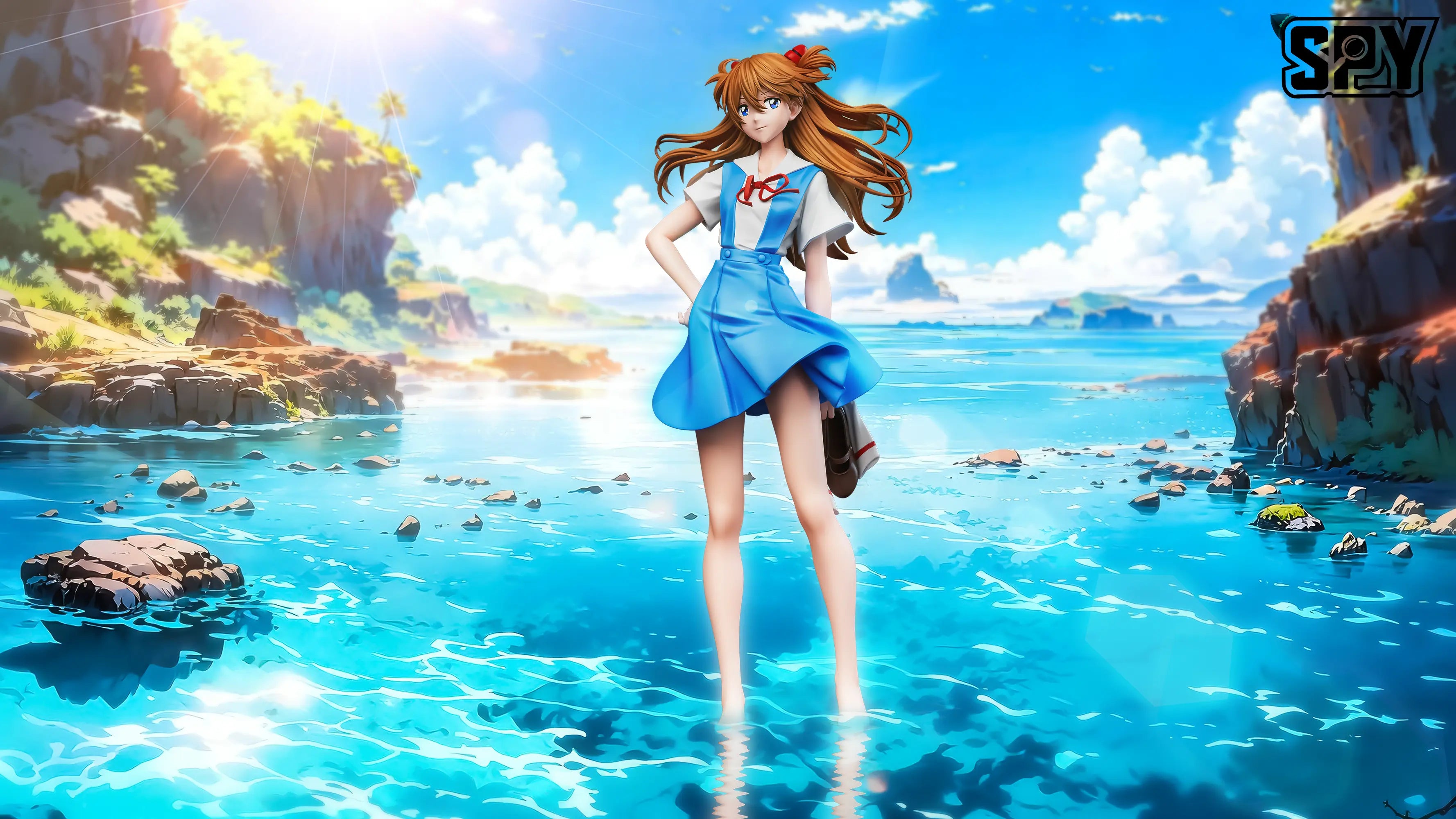 SPY Studio - School Uniform Asuka Neon Genesis Evangelion
