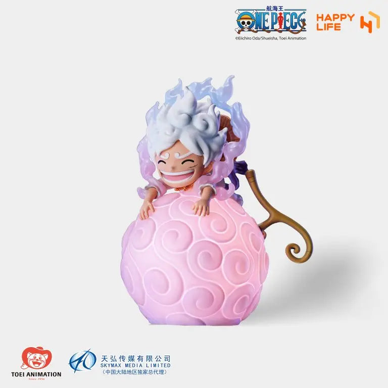 HAPPY LIFE Studio - One Piece Devil Fruit Series LUFFY Gear5 Voice-Activated Night Lamp (Licensed)