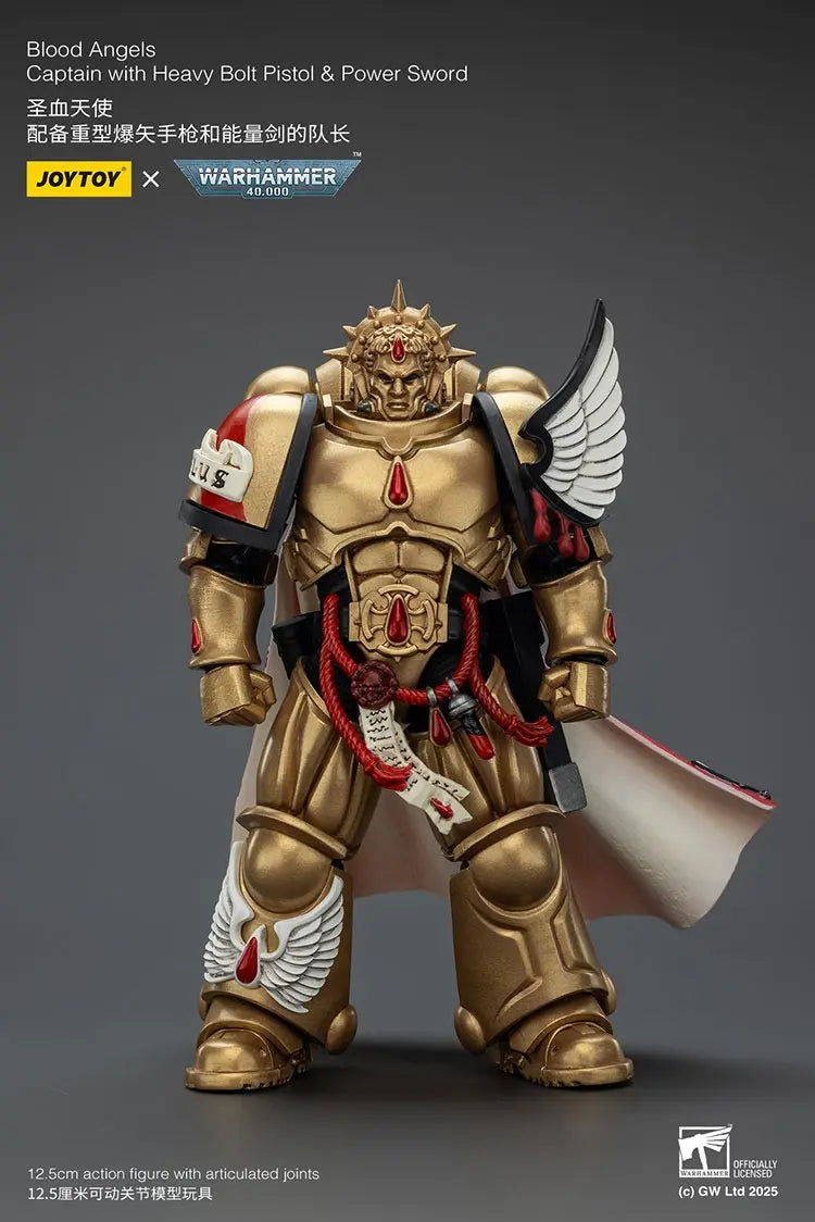 JOYTOY - Blood Angels Captain with Heavy Bolt Pistol & Power Sword JT01772 (Licensed)