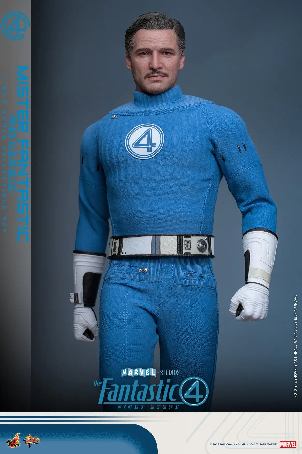 Hottoys - The Fantastic Four: First Steps Mister Fantastic and H.E.R.B.I.E. 1/6th scale Collectible Figure Set MMS821 MMS822 (Licensed)