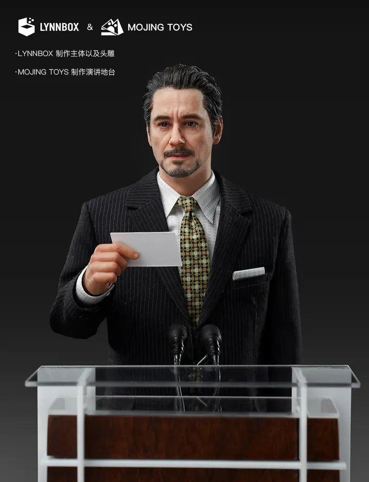 LYNNBOX Studio - Marvel 1/6 Iron Man Tony Stark Press Conference Suit & Podium Set