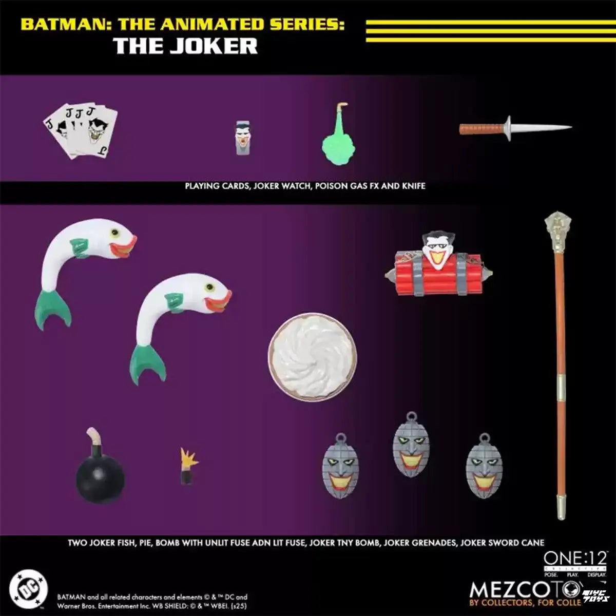Mezco Studio - Batman 1/12 DC Animated Batman Joker Action Figure (Licensed)