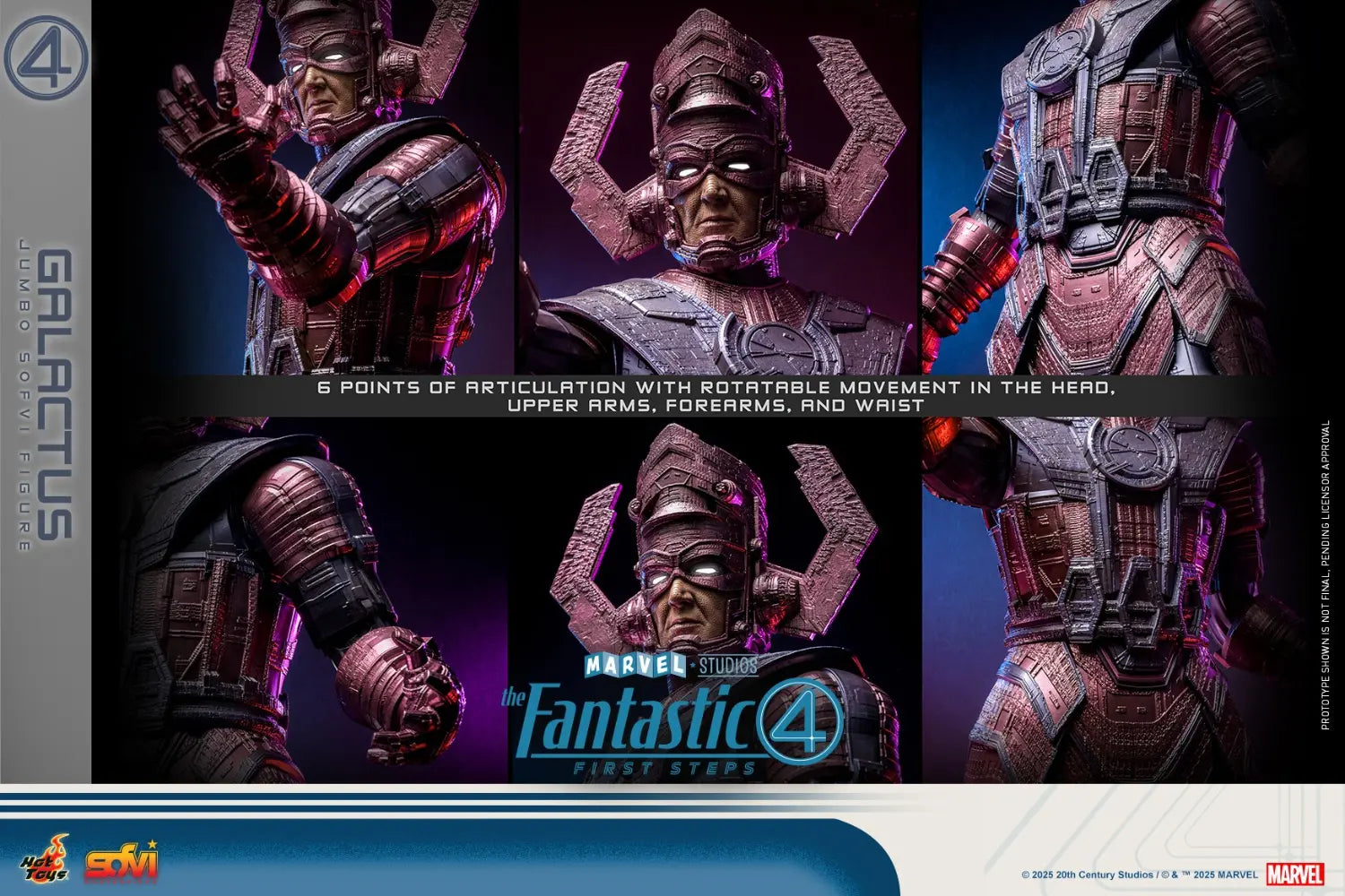 Hottoys - The Fantastic Four: First Steps Galactus Jumbo Sofvi Figure & The Thing 1/6th scale Collectible Figure SMS001J MMS813 (Licensed)