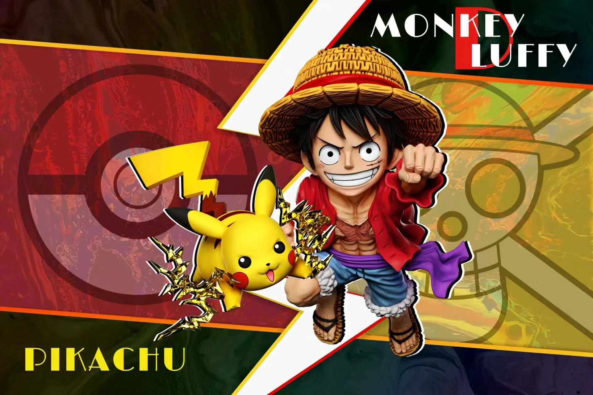 A+ Studio - Pokémon & One Piece Luffy Resonance Series Pikachu & Luffy