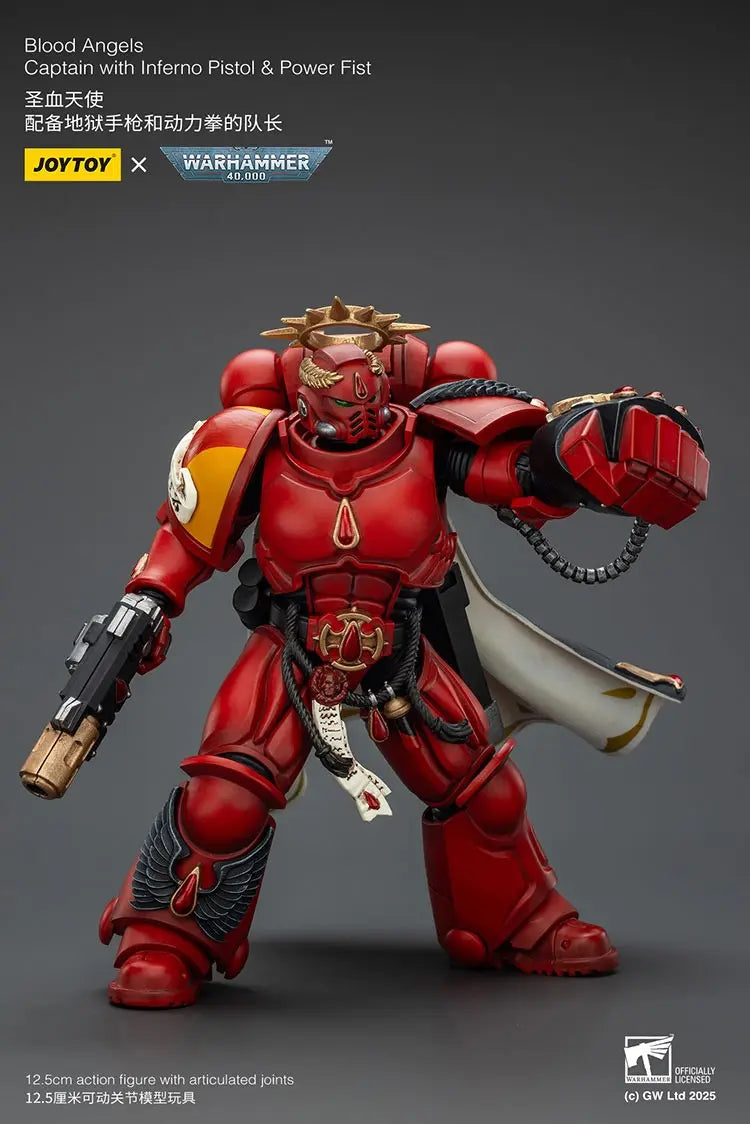 JOYTOY - Blood Angels Captain with Inferno Pistol & Power Fist JT01796 (Licensed)