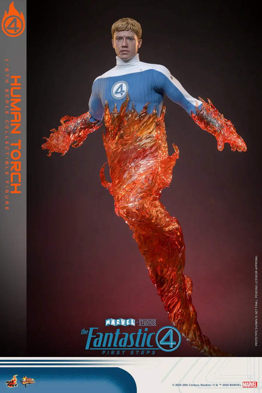 HOTTOYS - The Fantastic Four: First Steps 1/6 Scale Human Torch Collectible Figure (Licensed)