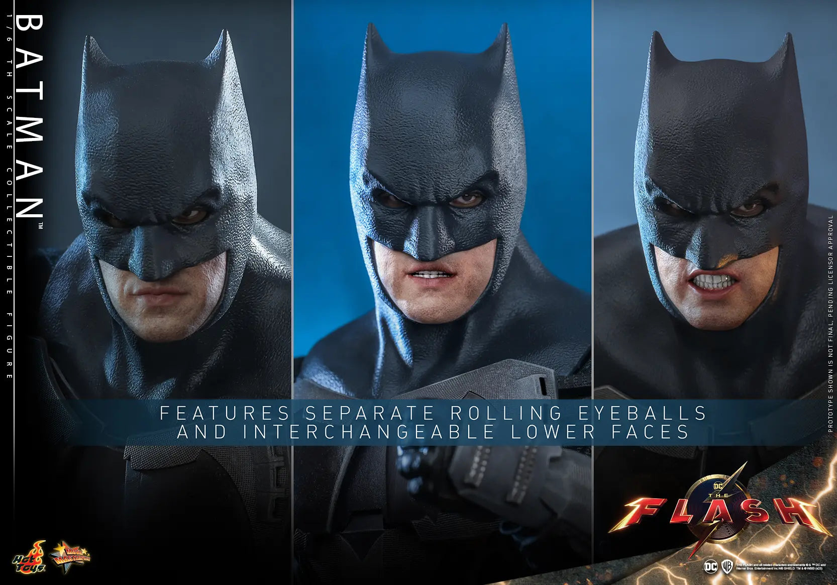 Hottoys - The Flash - Batman and Batcycle - 1/6th Scale MMS703 MMS704 MMS705 (Licensed)