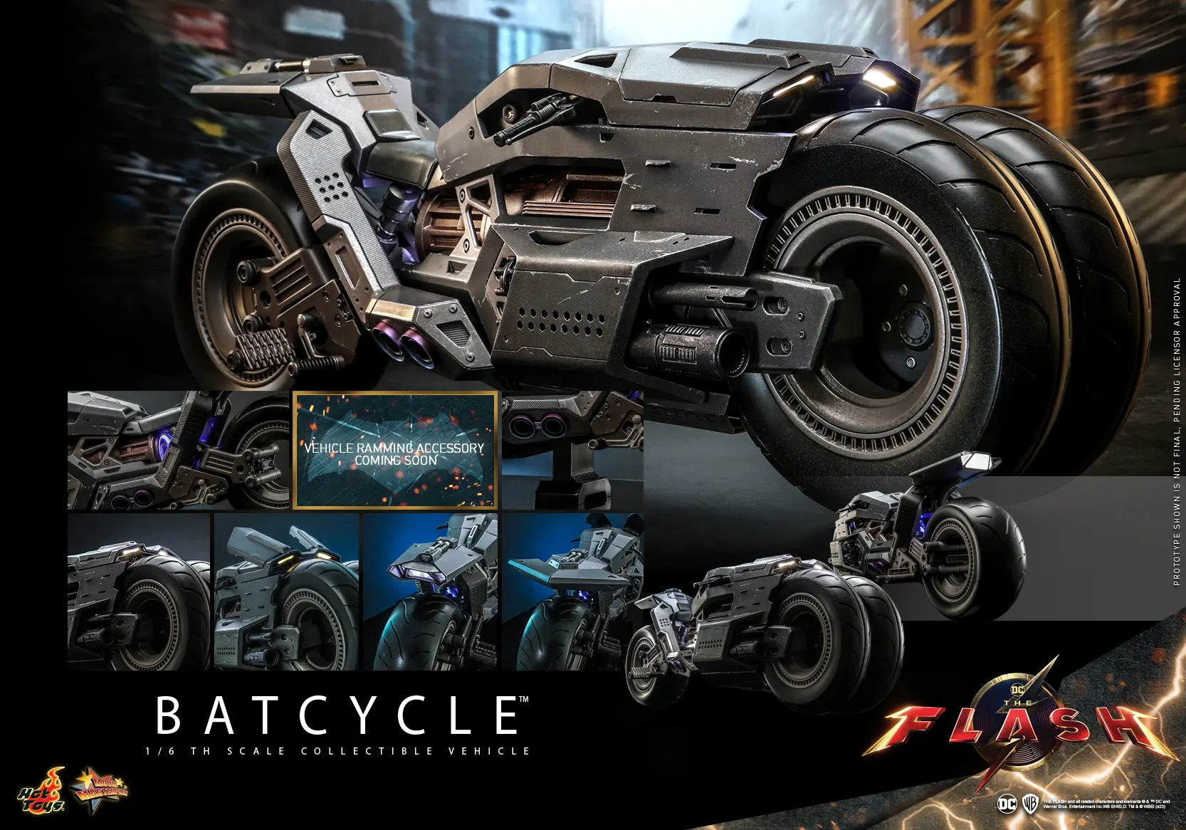 Hottoys - The Flash - Batman and Batcycle - 1/6th Scale MMS703 MMS704 MMS705 (Licensed)