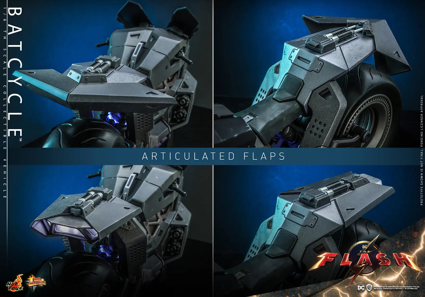 Hottoys - The Flash - Batman and Batcycle - 1/6th Scale MMS703 MMS704 MMS705 (Licensed)
