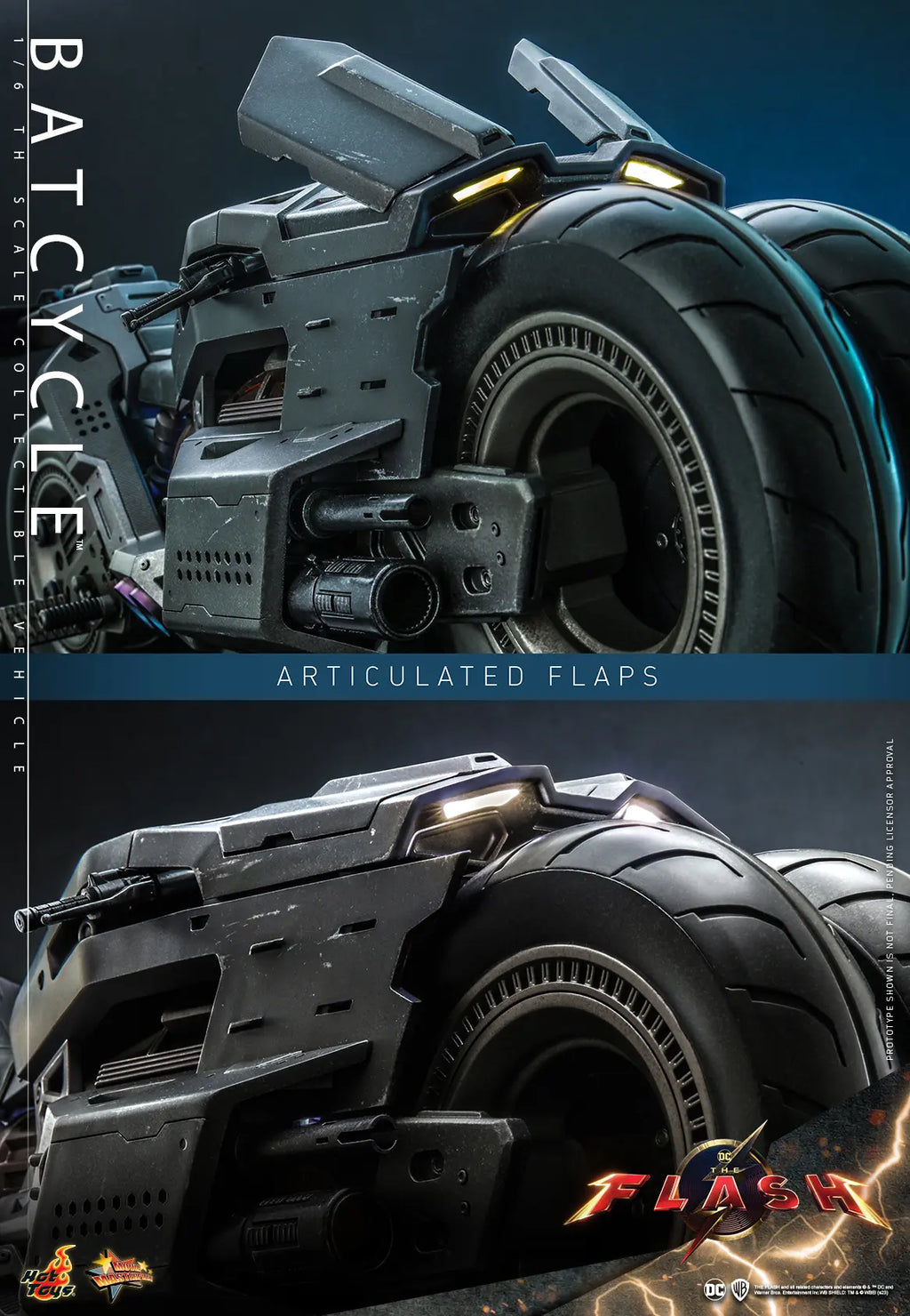 Hottoys - The Flash - Batman and Batcycle - 1/6th Scale MMS703 MMS704 MMS705 (Licensed)