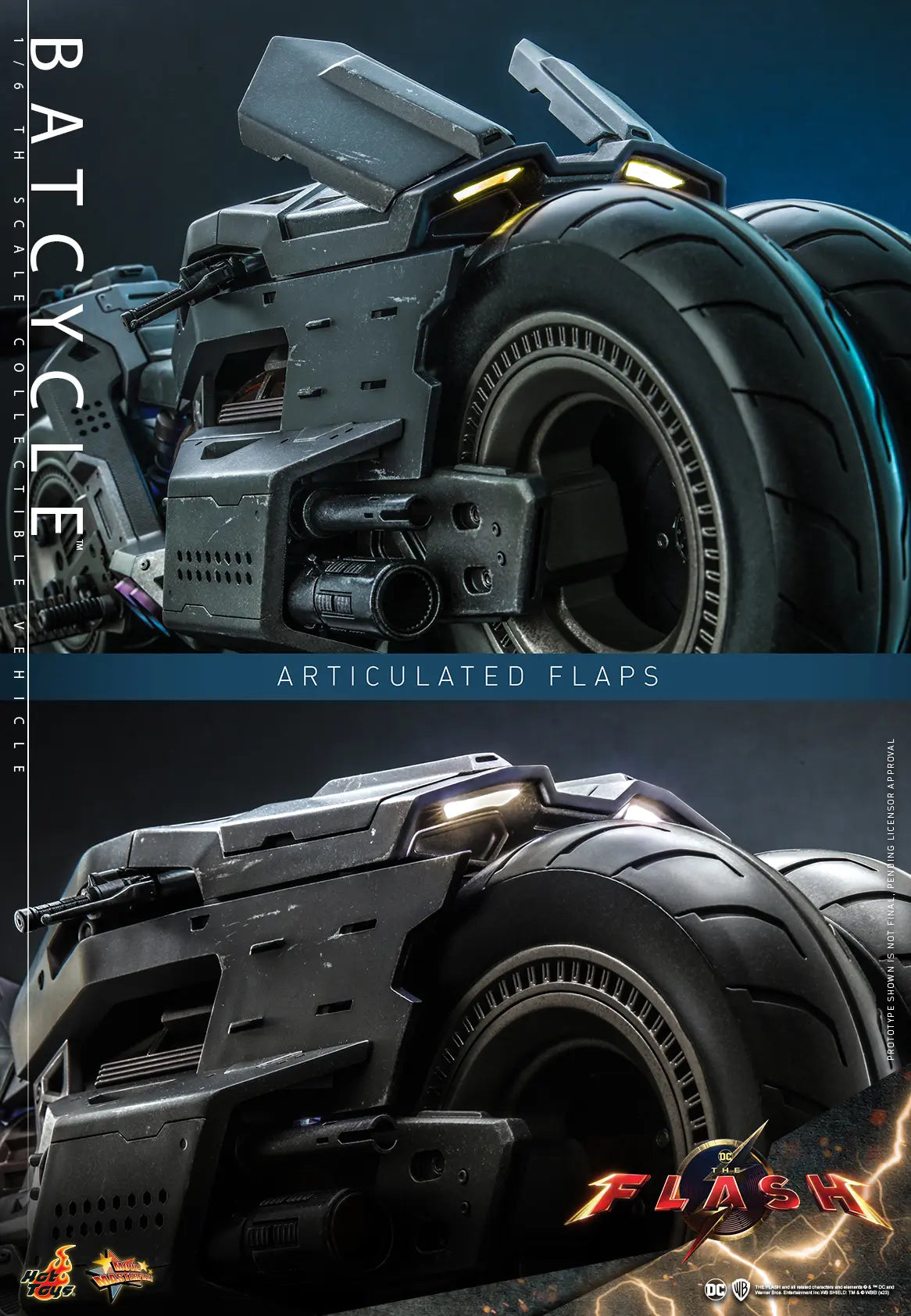 Hottoys - The Flash - Batman and Batcycle - 1/6th Scale MMS703 MMS704 MMS705 (Licensed)