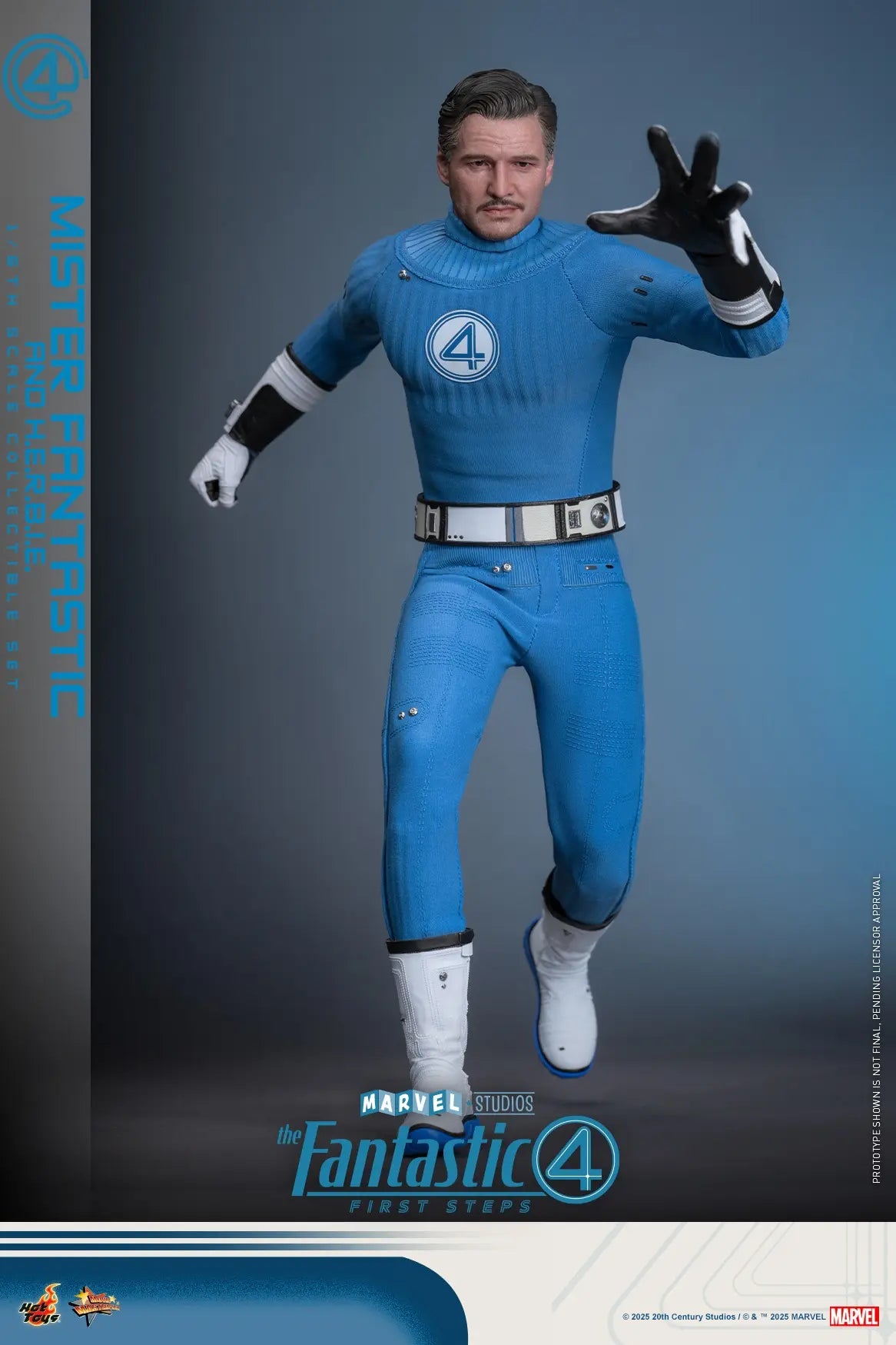 Hottoys - The Fantastic Four: First Steps Mister Fantastic and H.E.R.B.I.E. 1/6th scale Collectible Figure Set MMS821 MMS822 (Licensed)