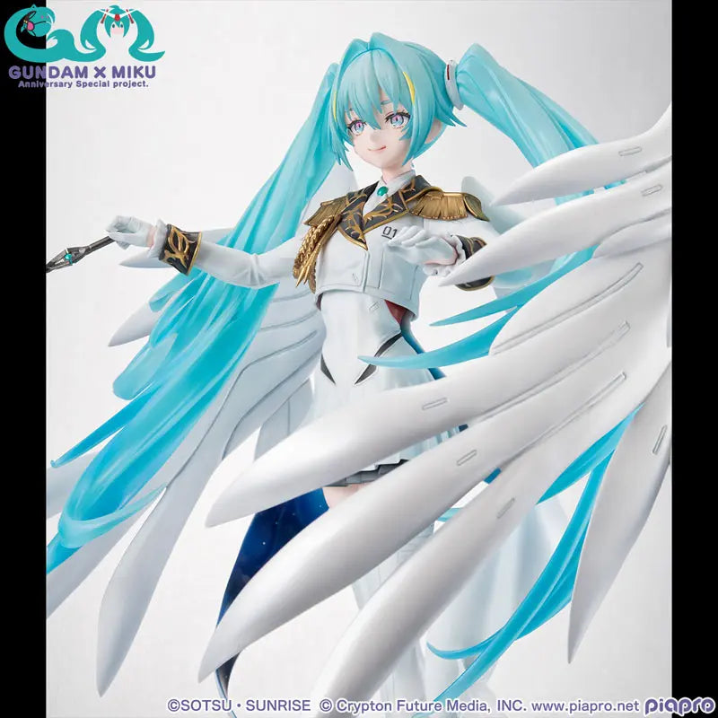 Megahouse - Lucrea Mobile Suit Gundam 45th Anniversary x Hatsune Miku Hatsune Miku x Wing Gundam Zero EW Complete Figure (Licensed)