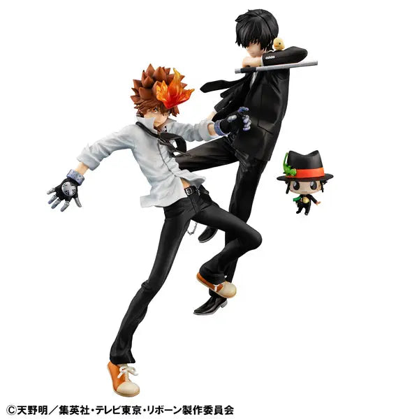 MegaHouse - G.E.M. Series Reborn! Tsunayoshi Sawada & Kyoya Hibari & Reborn Set Complete Figure (Licensed)