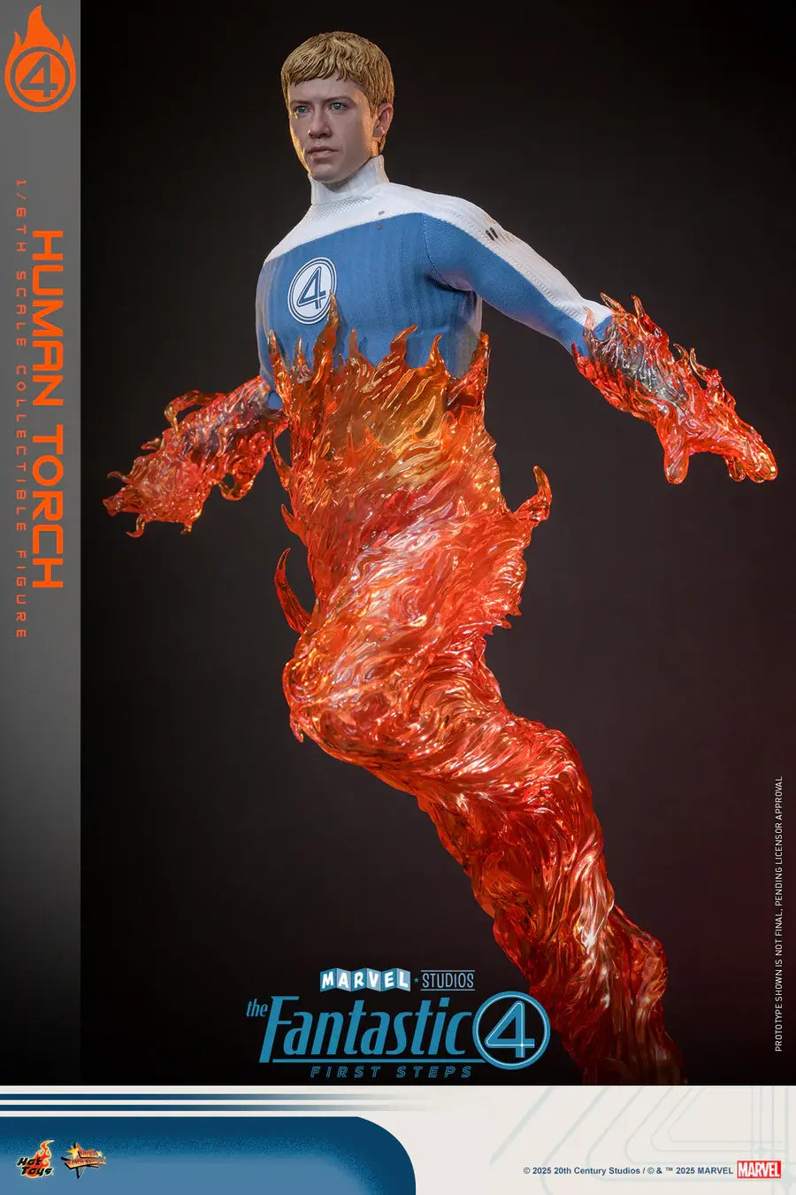 HOTTOYS - The Fantastic Four: First Steps 1/6 Scale Human Torch Collectible Figure (Licensed)