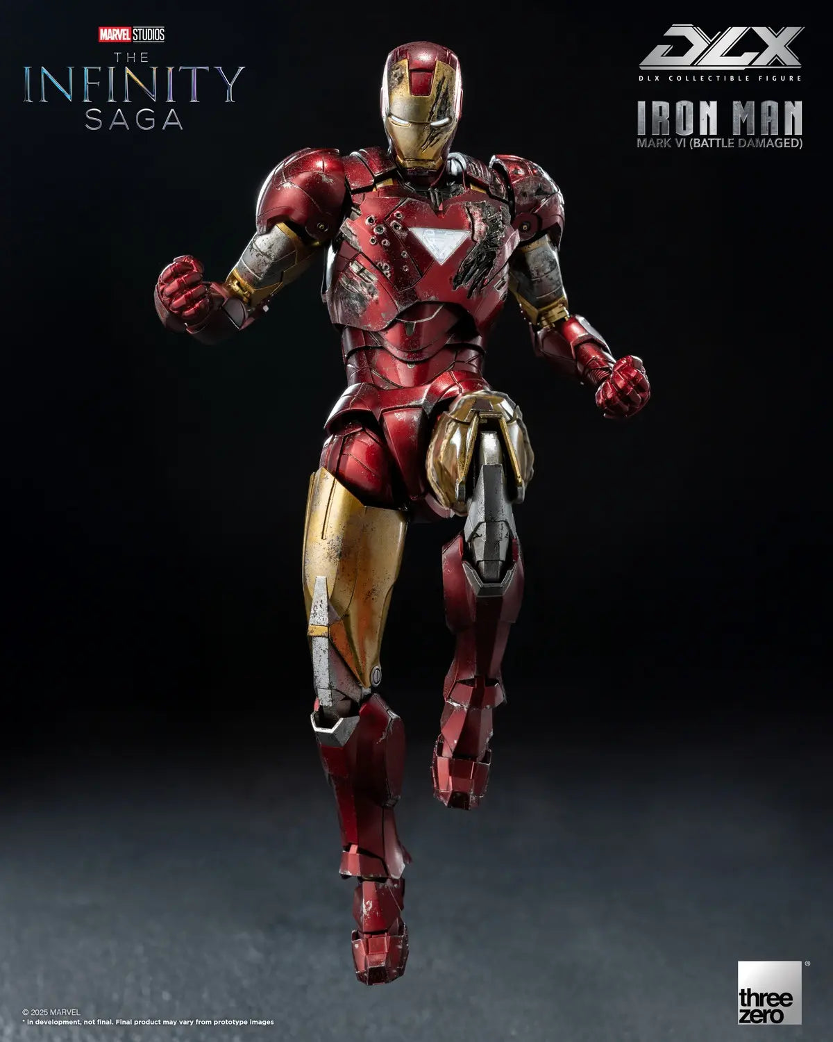 Threezero - Marvel Studios: The Infinity Saga DLX Iron Man Mark 6 Battle Damaged Version 3Z09180C0 (Licensed)