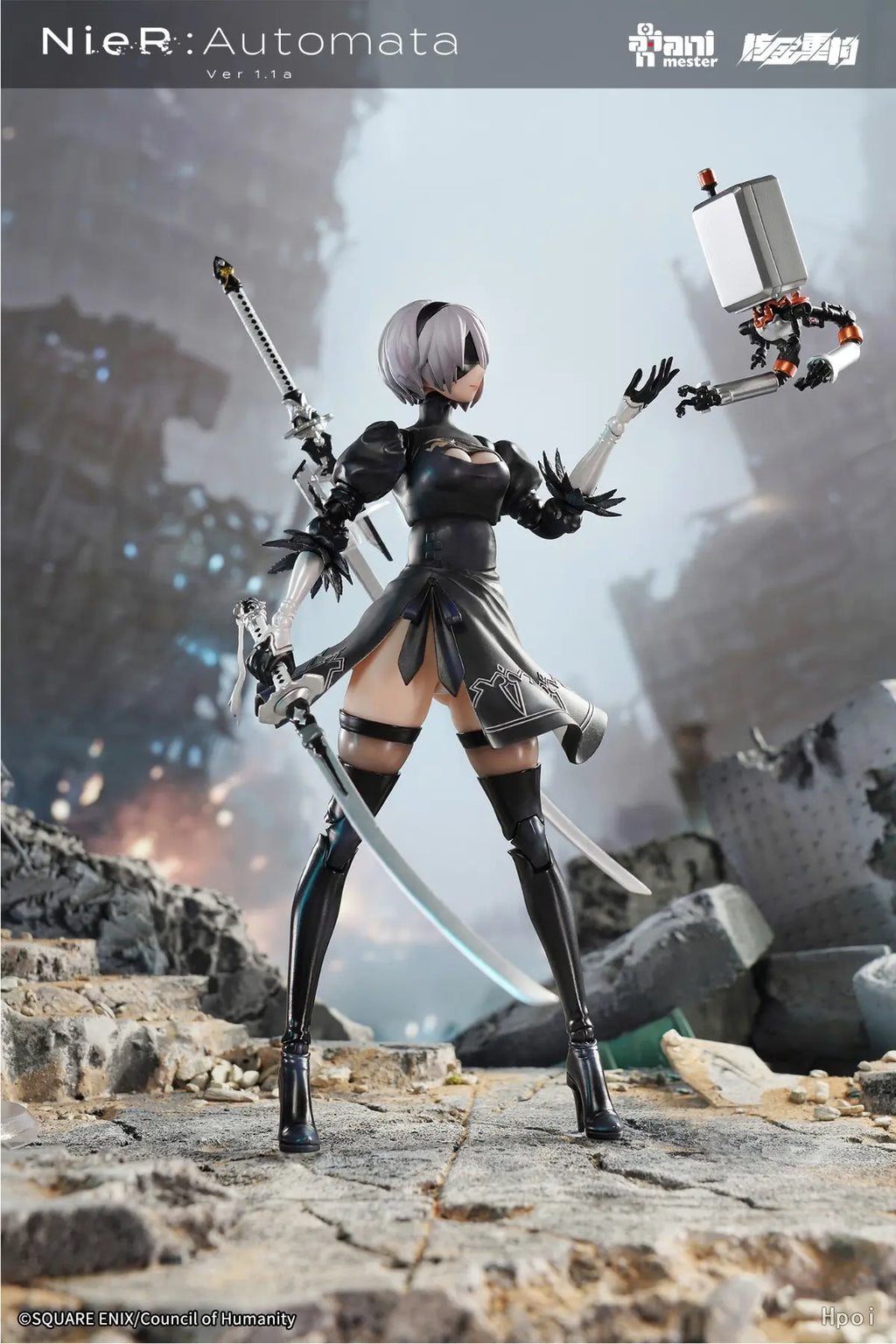 AniMester X Nuclear Gold Reconstruction - YoRHa No.2 Type B - 1/9 Scale Action Figure (Licensed)