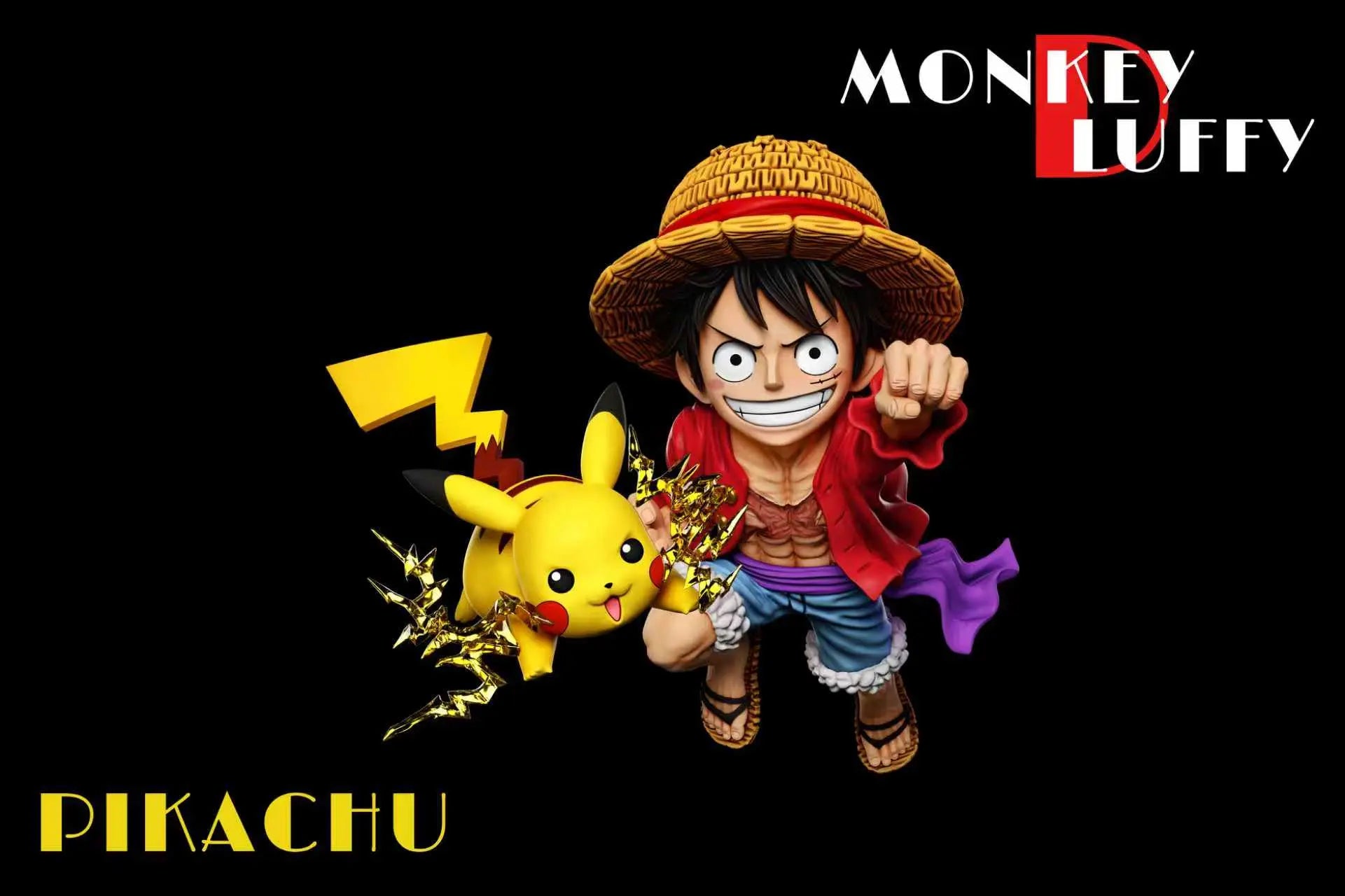 A+ Studio - Pokémon & One Piece Luffy Resonance Series Pikachu & Luffy