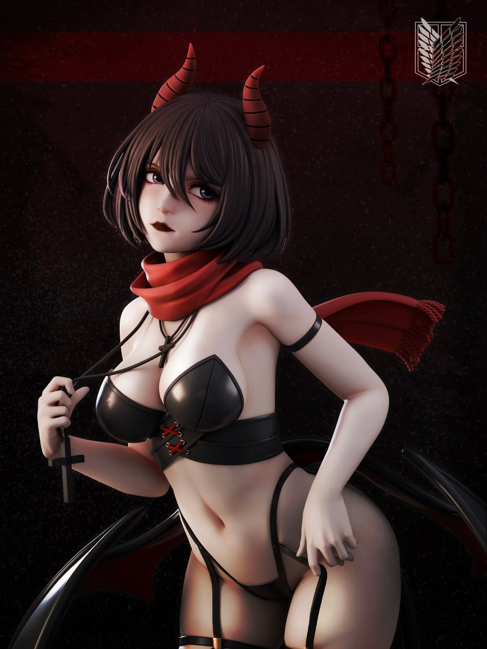 Rosa Studio - Succubus Mikasa Attack On Titan