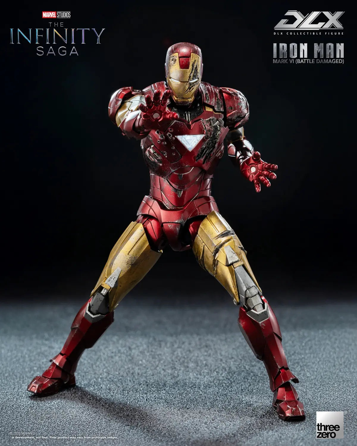 Threezero - Marvel Studios: The Infinity Saga DLX Iron Man Mark 6 Battle Damaged Version 3Z09180C0 (Licensed)