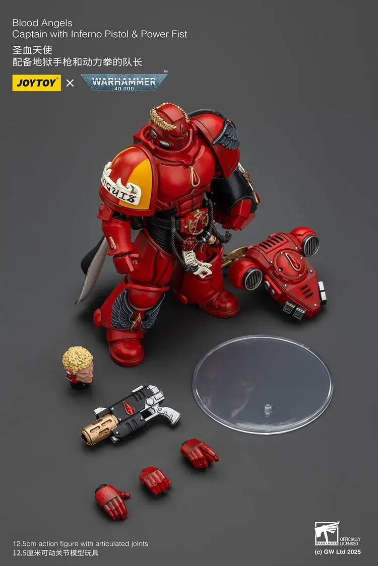 JOYTOY - Blood Angels Captain with Inferno Pistol & Power Fist JT01796 (Licensed)