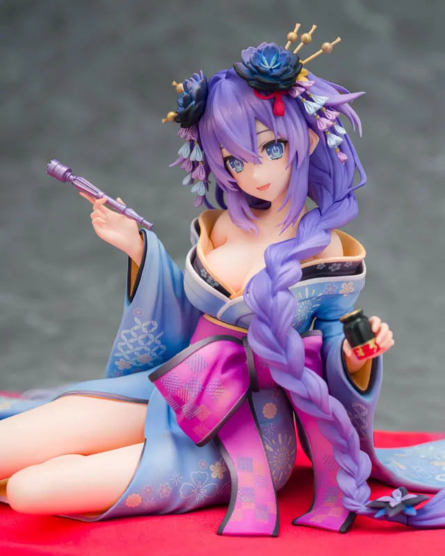 KADOKAWA - "Neptunia x SENRAN KAGURA: Ninja Wars" Purple Heart / Black Heart Kimono Ver. Dual Figure Set 1/7 Complete Figure (Licensed)