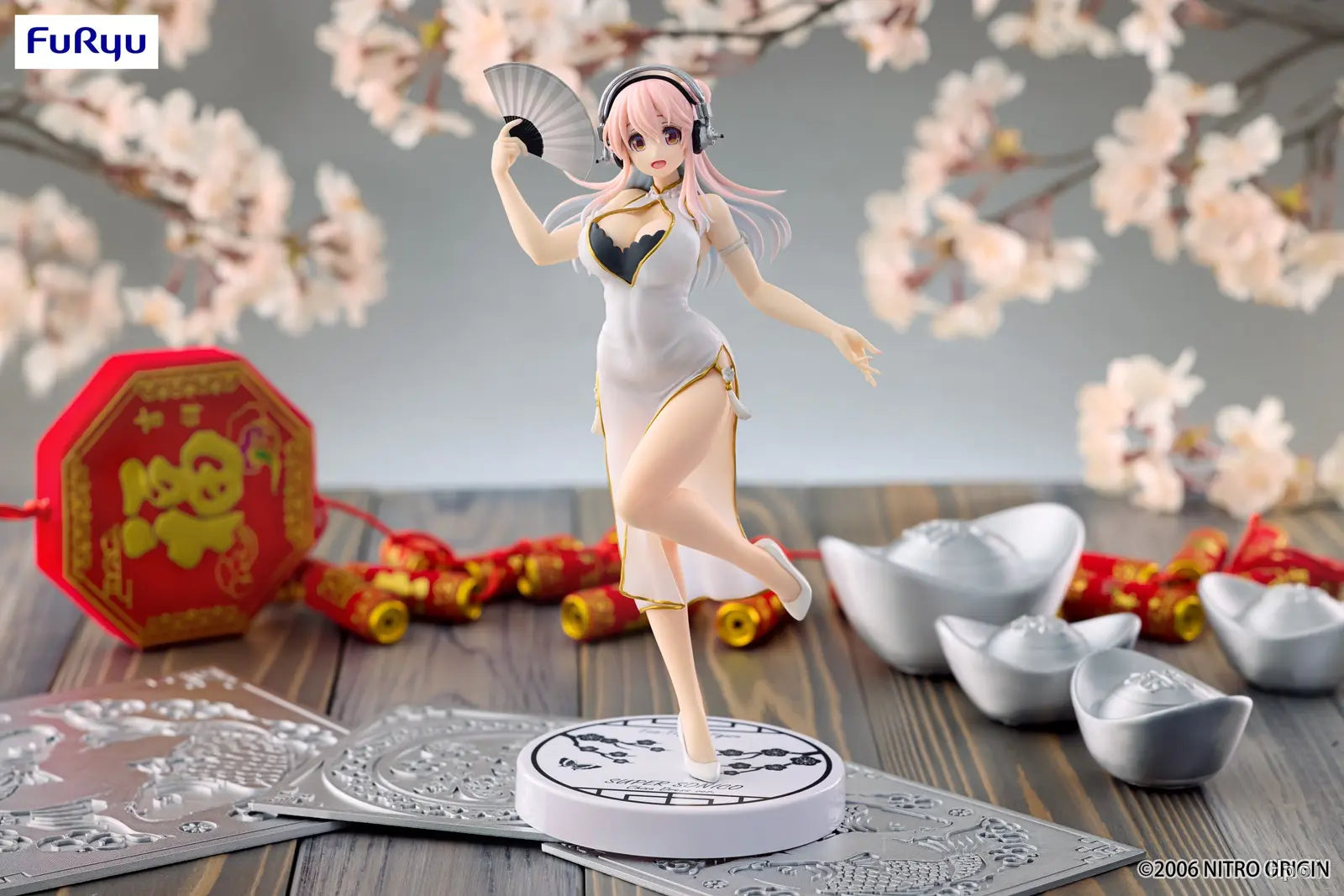 FURYU - SoniComi (Super Sonico) Sonico Trio-Try-iT Figure White China Dress ver. (Licensed)
