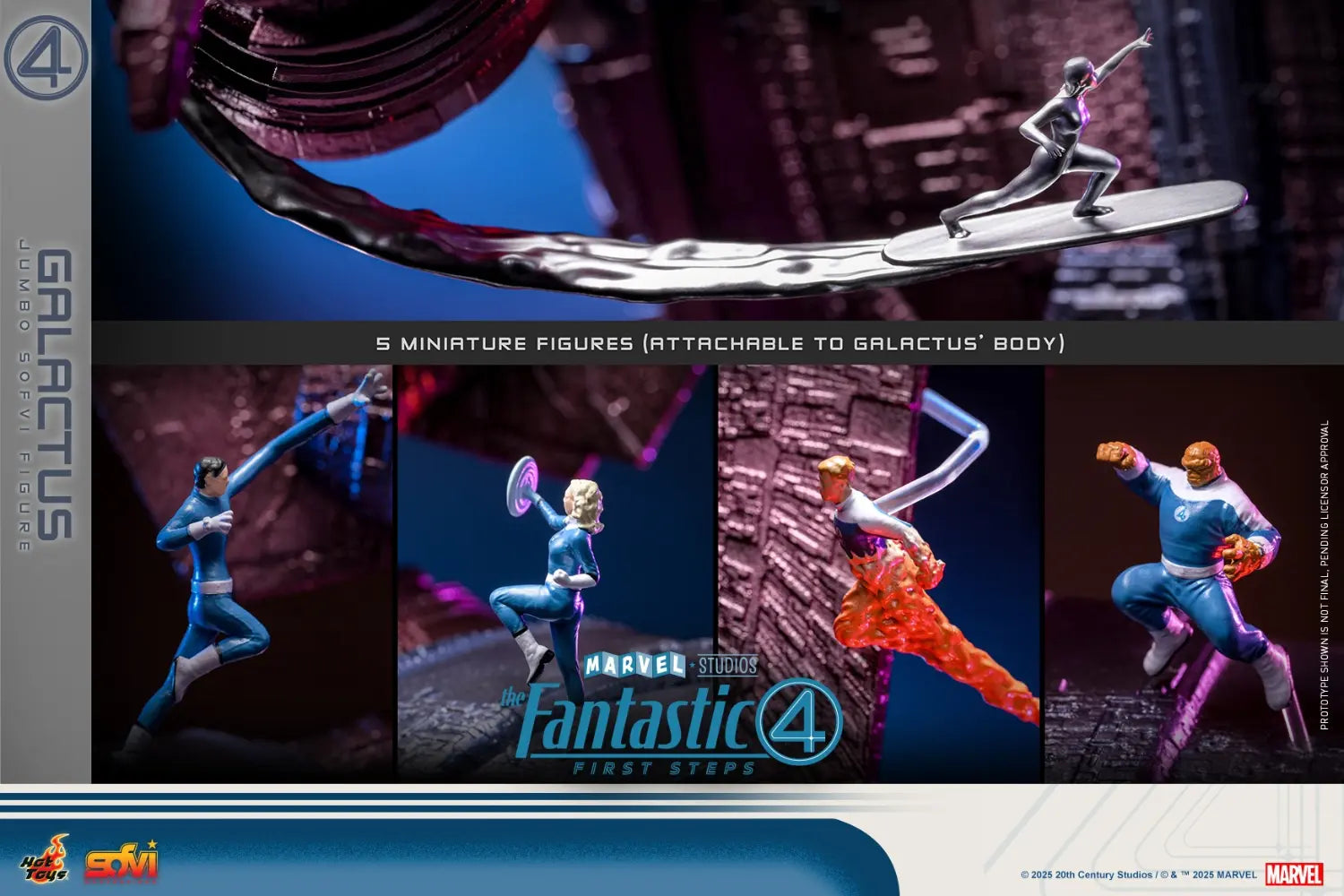 Hottoys - The Fantastic Four: First Steps Galactus Jumbo Sofvi Figure & The Thing 1/6th scale Collectible Figure SMS001J MMS813 (Licensed)