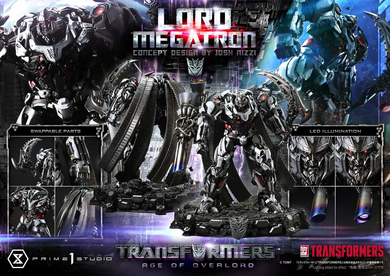Prime 1 Studio - Museum Masterline Transformers Generations I Megatron Overlord (Design by Josh Nizzi) MMTFM-39 MMTFM-39S (Licensed)