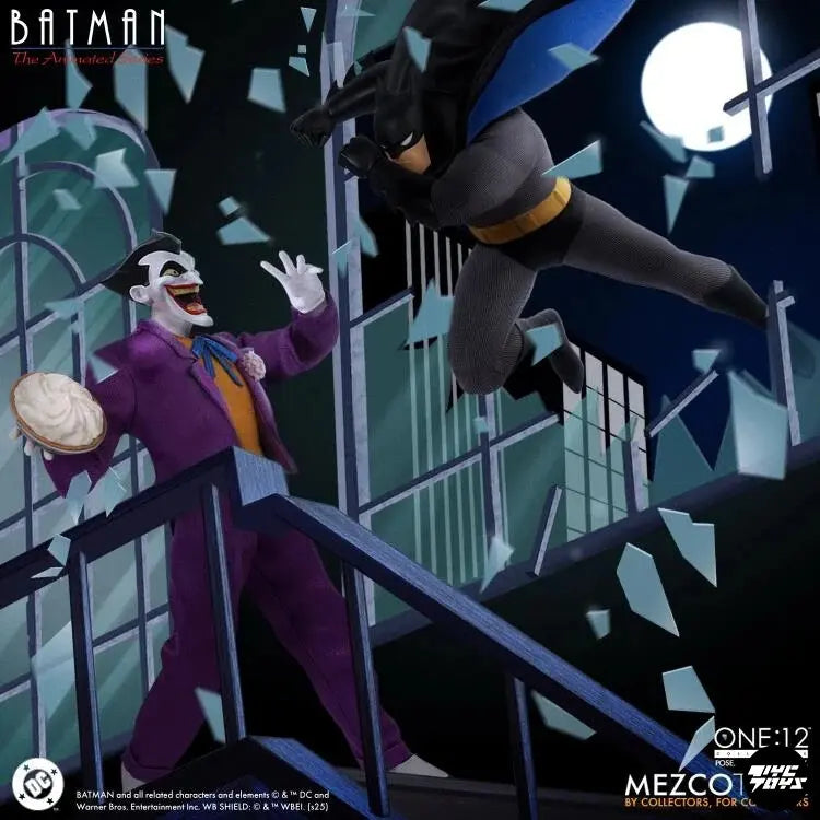 Mezco Studio - Batman 1/12 DC Animated Batman Joker Action Figure (Licensed)