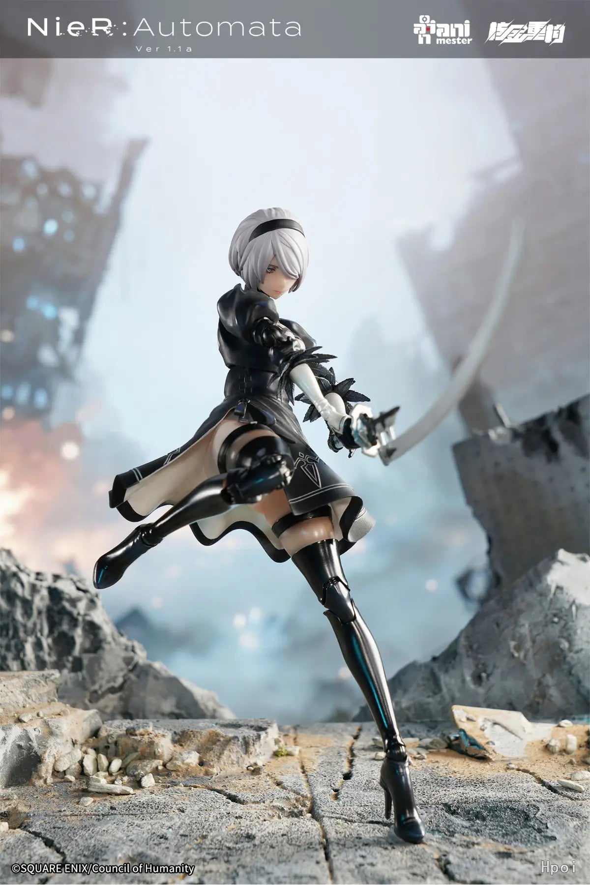 AniMester X Nuclear Gold Reconstruction - YoRHa No.2 Type B - 1/9 Scale Action Figure (Licensed)