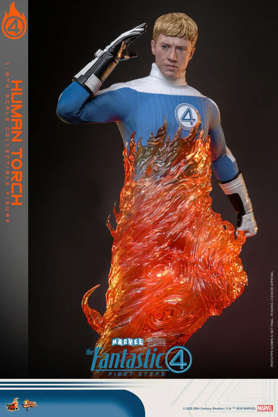 HOTTOYS - The Fantastic Four: First Steps 1/6 Scale Human Torch Collectible Figure (Licensed)