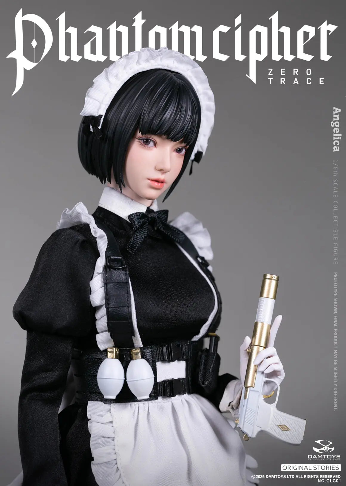 DAMTOYS - 1/6th scale PHANTOM CIPHER: ZERO TRACE ANGELICA Original Story Collectible Figure GLC01 (Licensed)
