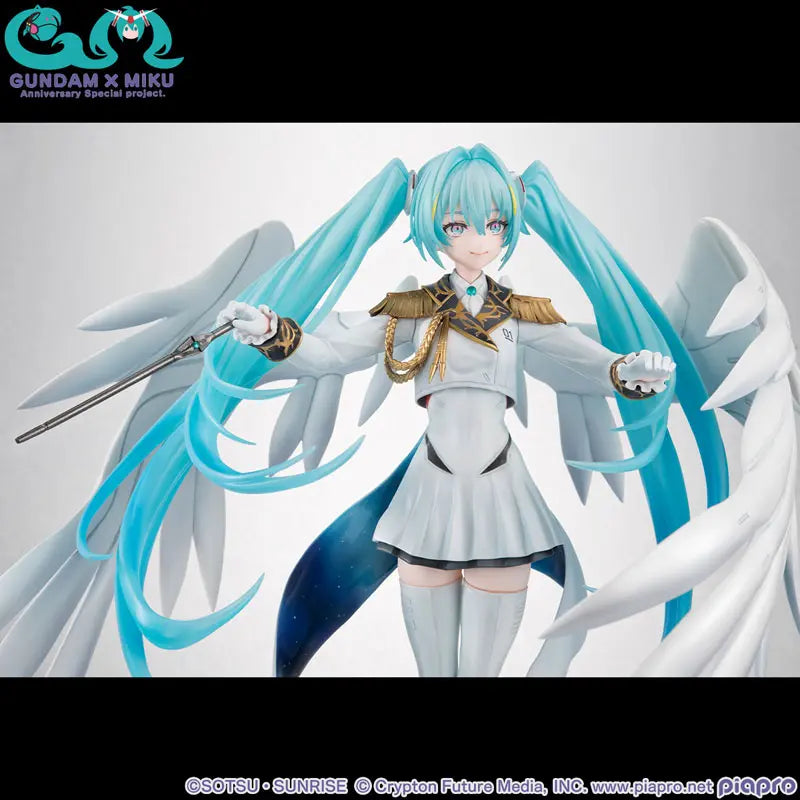 Megahouse - Lucrea Mobile Suit Gundam 45th Anniversary x Hatsune Miku Hatsune Miku x Wing Gundam Zero EW Complete Figure (Licensed)
