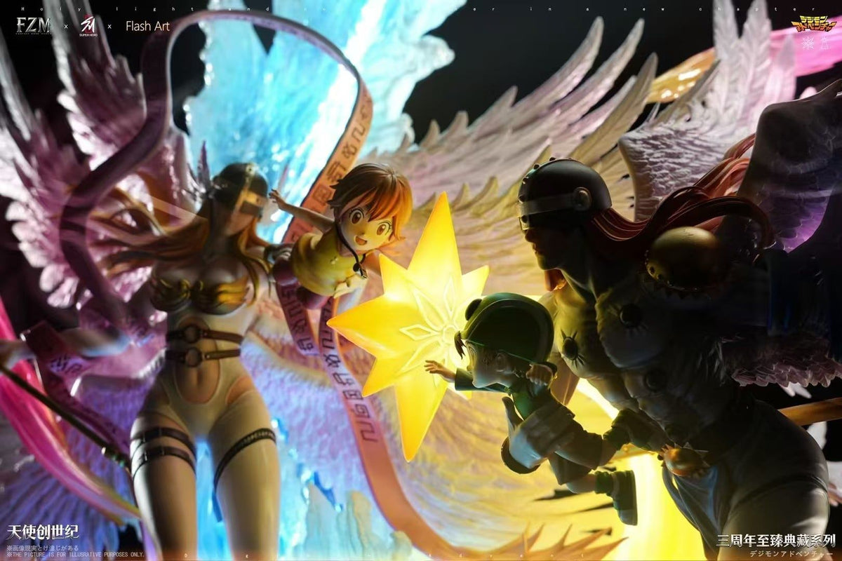 Super Hero Studio X Flash Art Studio X Fantasy Zone Maker - Angewomon X Angemon Digimon