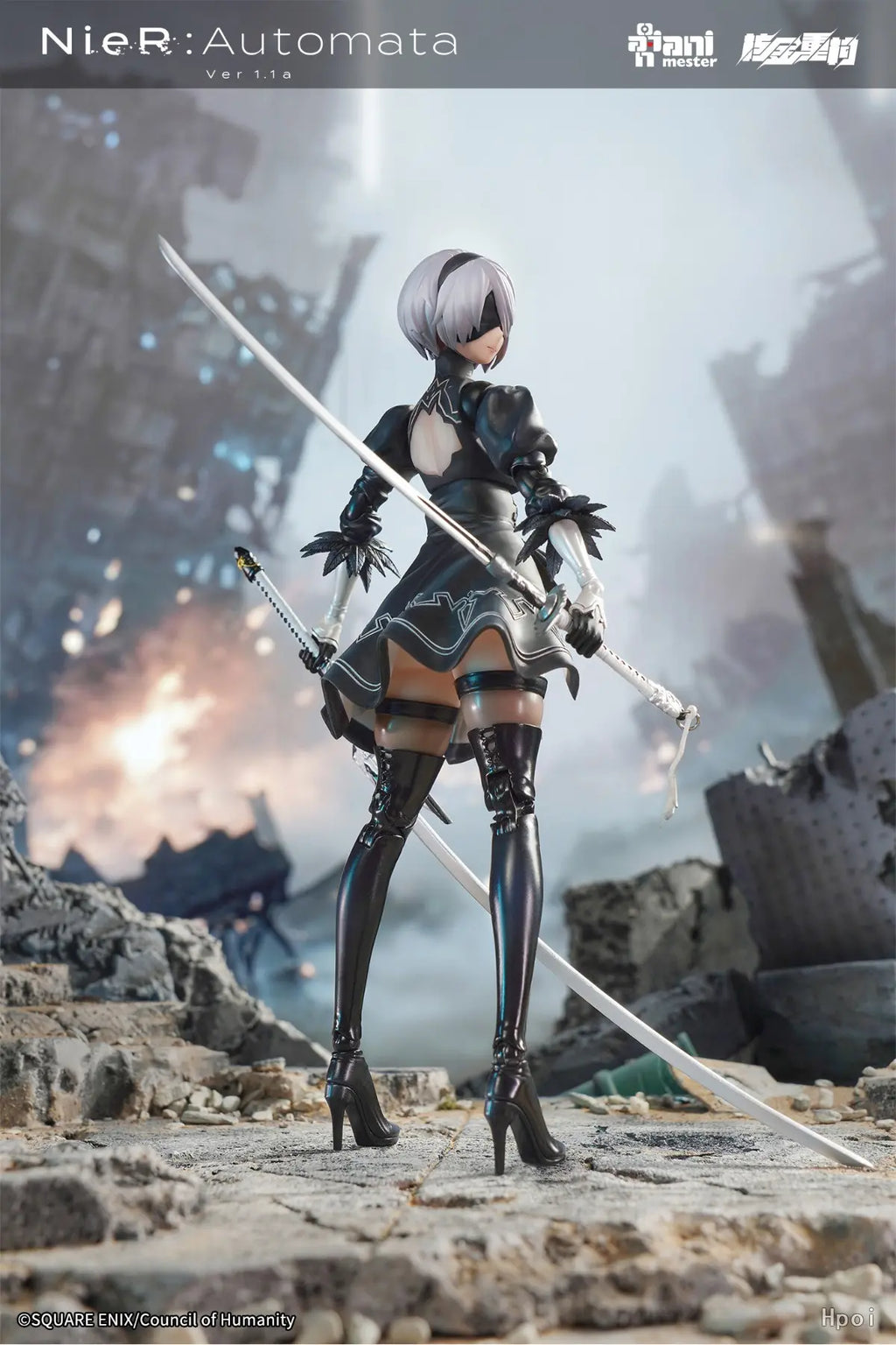 AniMester X Nuclear Gold Reconstruction - YoRHa No.2 Type B - 1/9 Scale Action Figure (Licensed)