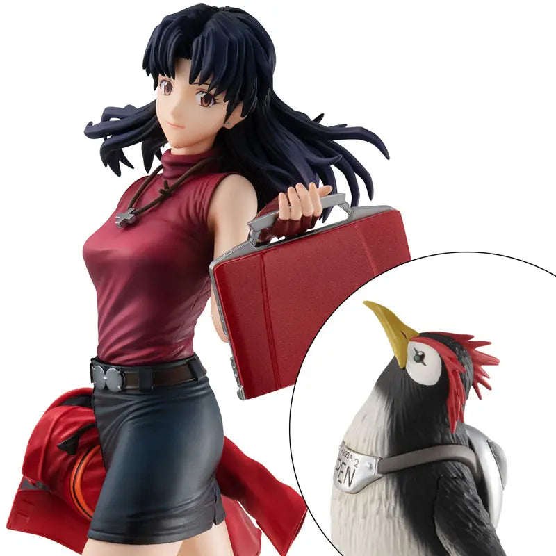 MegaHouse - GALS Series Rebuild of Evangelion Misato Katsuragi & Penpen Complete Figure (Licensed)