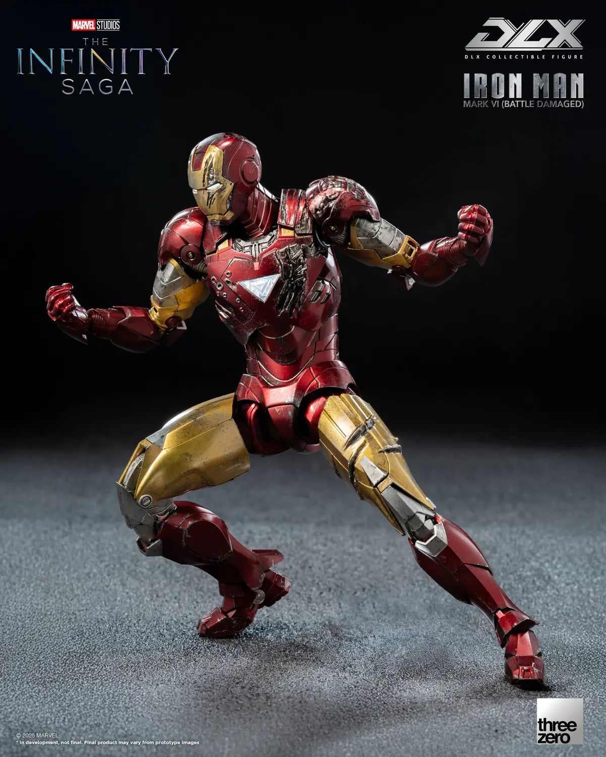 Threezero - Marvel Studios: The Infinity Saga DLX Iron Man Mark 6 Battle Damaged Version 3Z09180C0 (Licensed)
