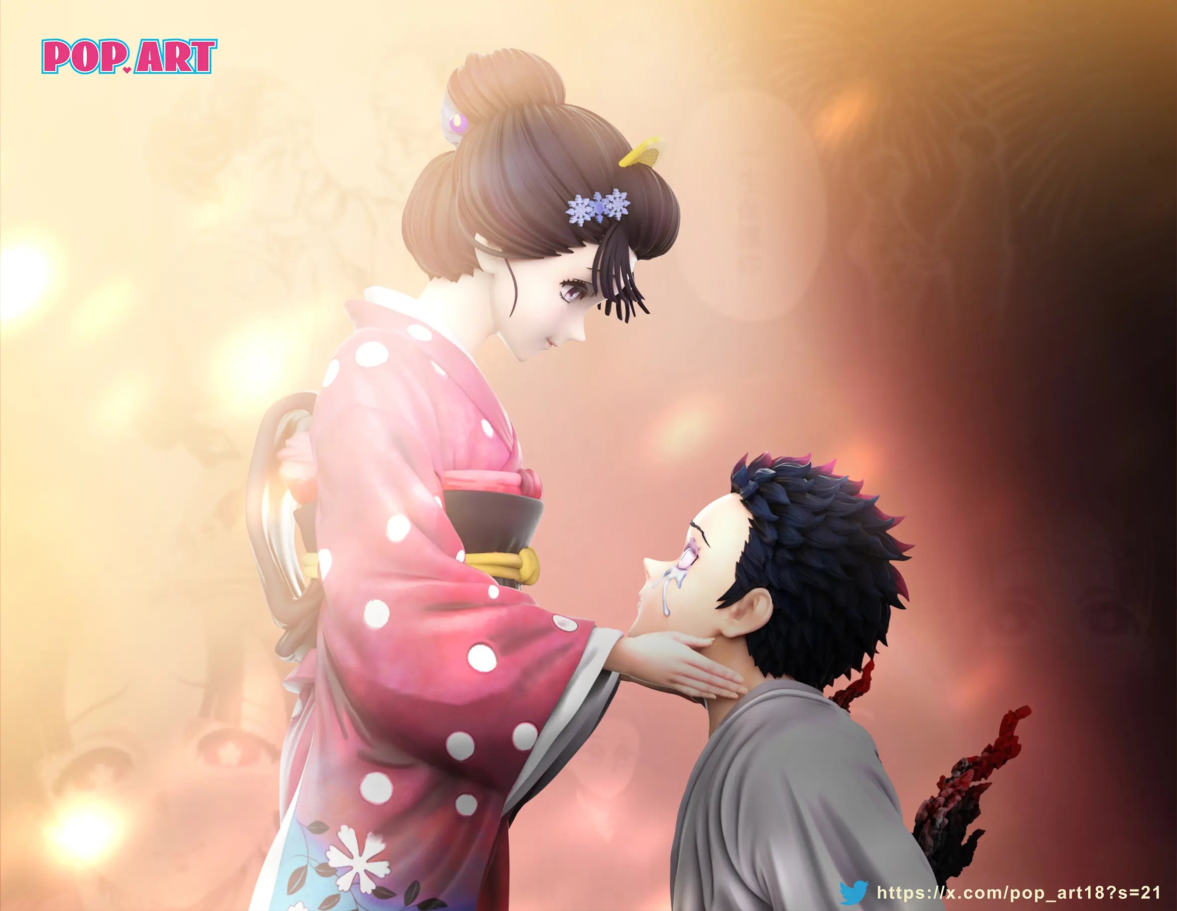POP.ART Studio - Demon Slayer Akaza & Koyuki