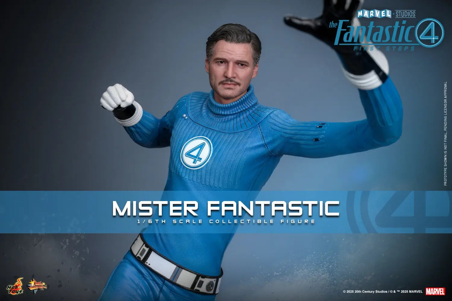 Hottoys - The Fantastic Four: First Steps Mister Fantastic and H.E.R.B.I.E. 1/6th scale Collectible Figure Set MMS821 MMS822 (Licensed)