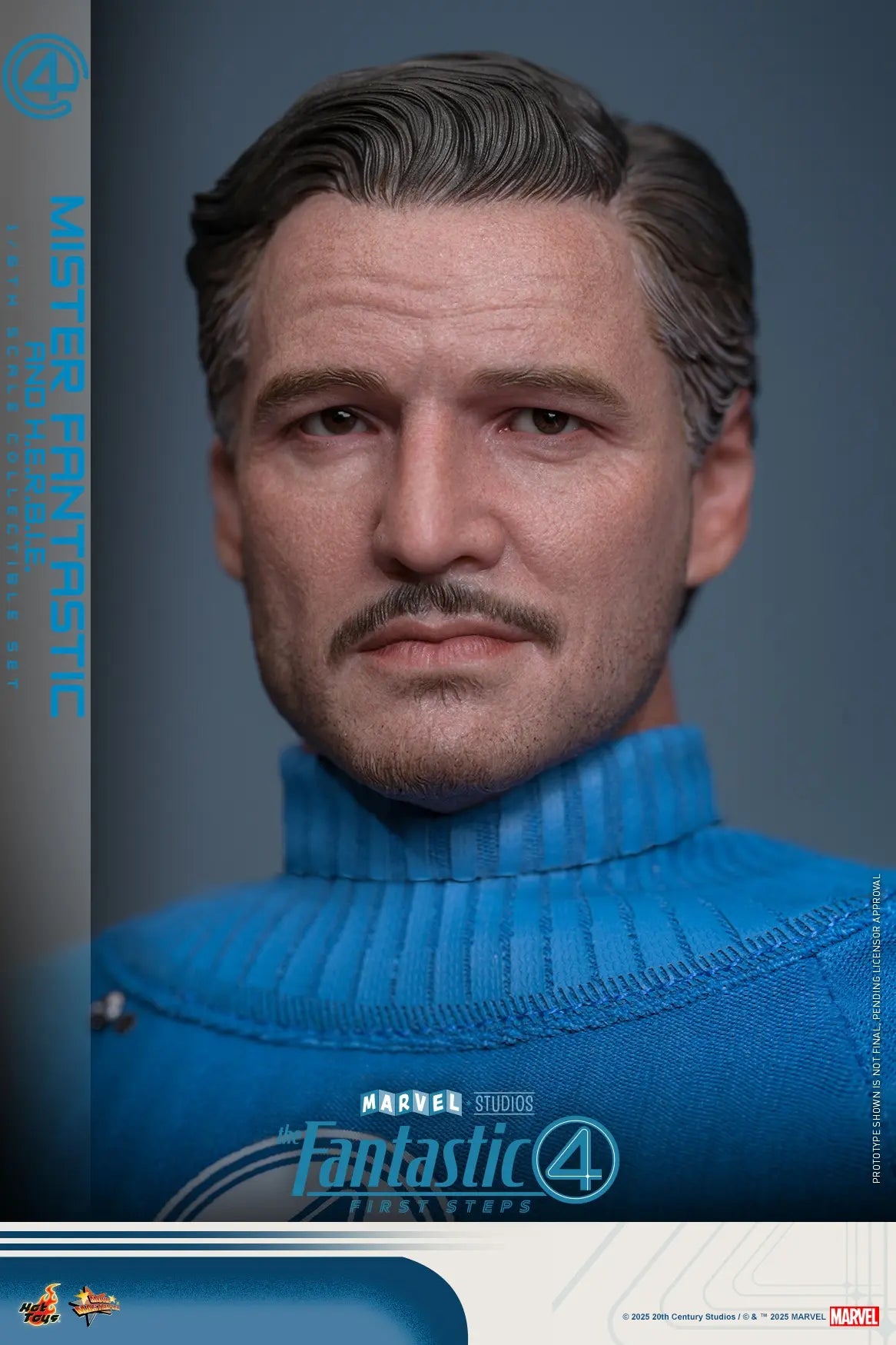Hottoys - The Fantastic Four: First Steps Mister Fantastic and H.E.R.B.I.E. 1/6th scale Collectible Figure Set MMS821 MMS822 (Licensed)