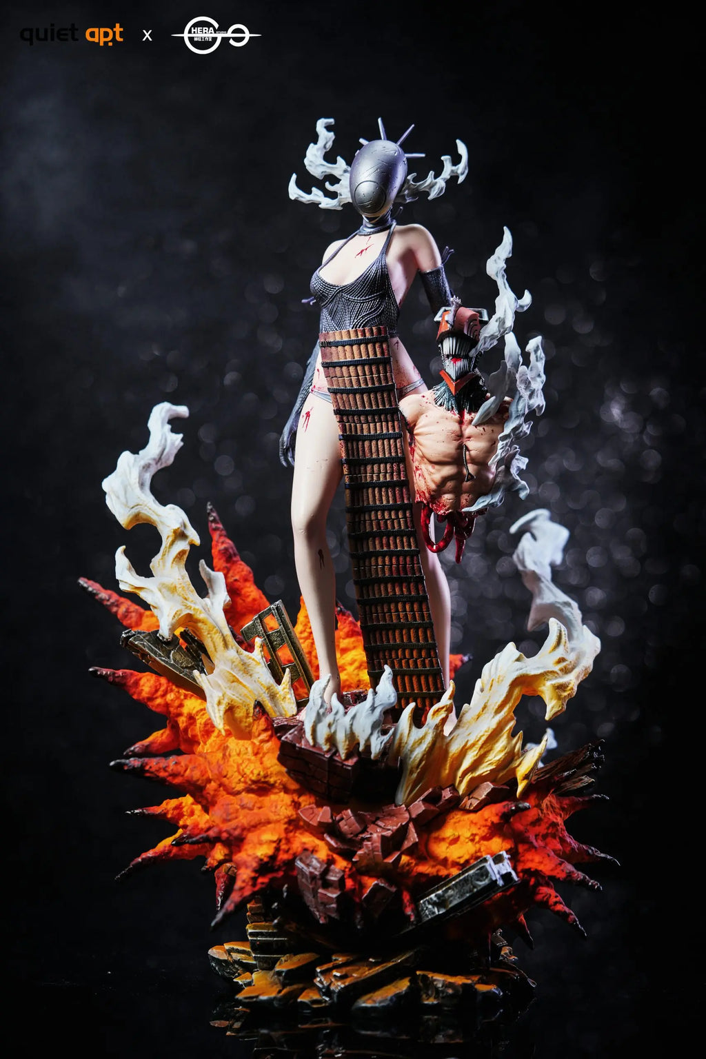 QuietArt Studio & Hera Studio - Chainsaw Man Bomb Demon Bom & Reze & Kiss Busts