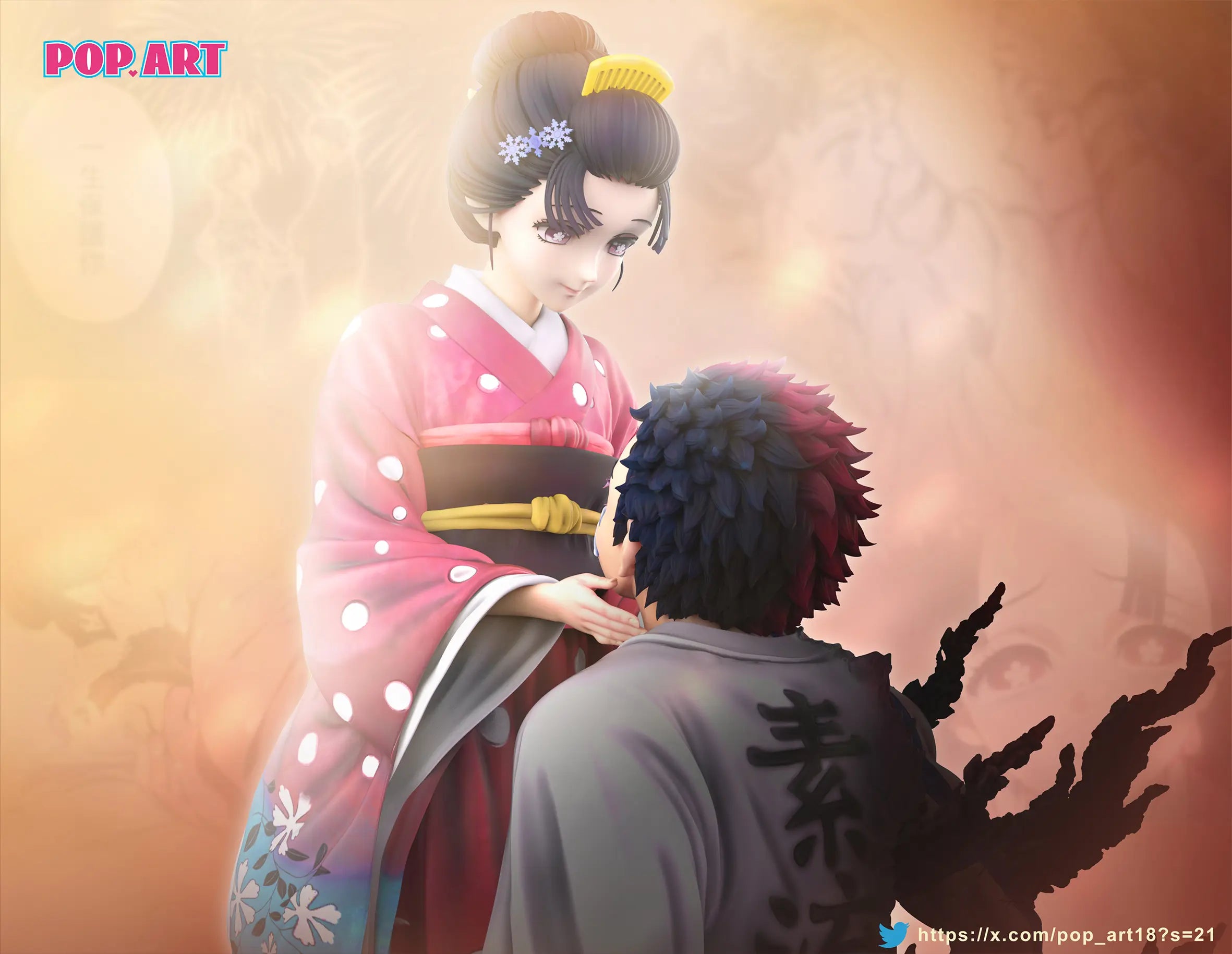 POP.ART Studio - Demon Slayer Akaza & Koyuki