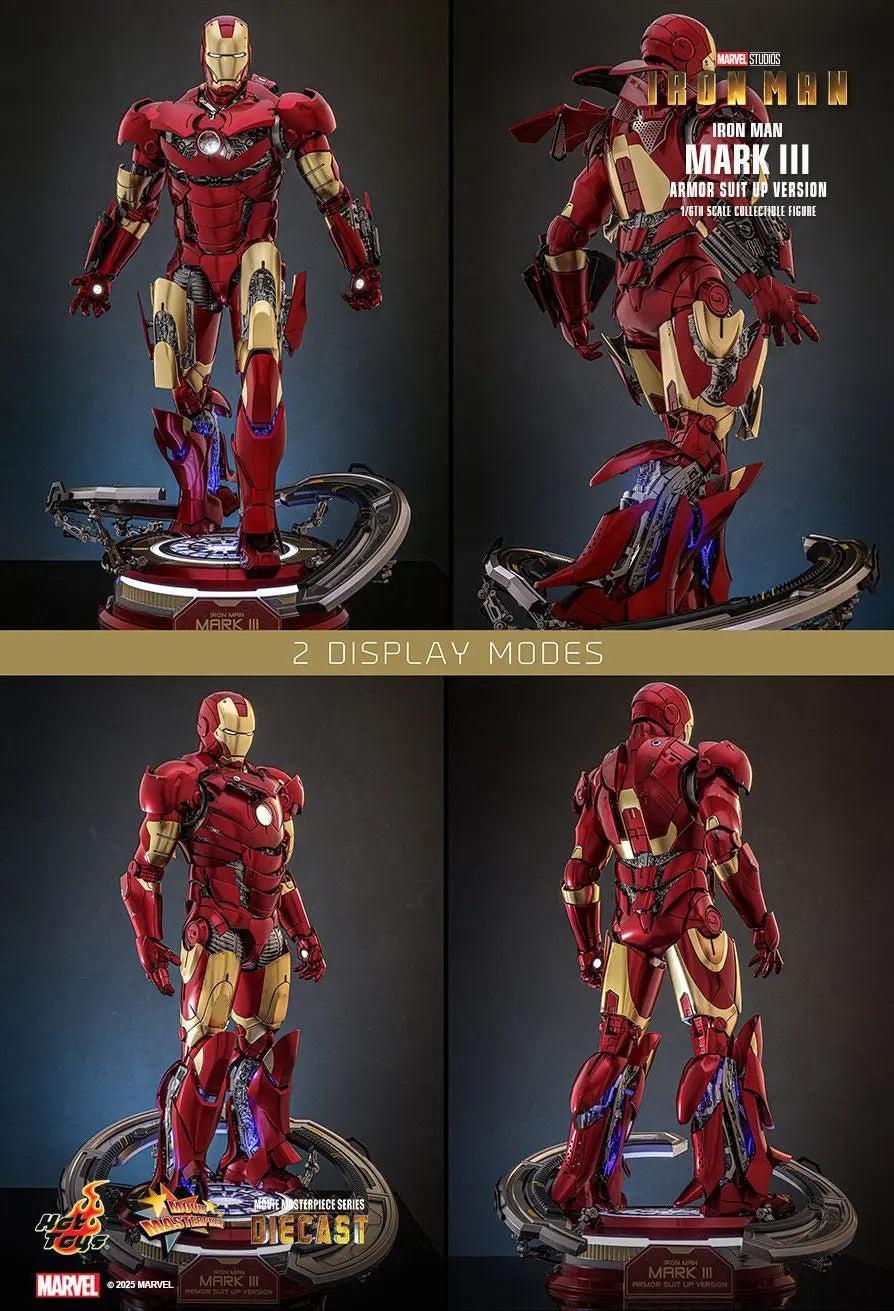 Hottoys - Iron Man Mark III (Armor Suit Up Version) 1/6th scale Collectible Figure MMS825D72 (Licensed)