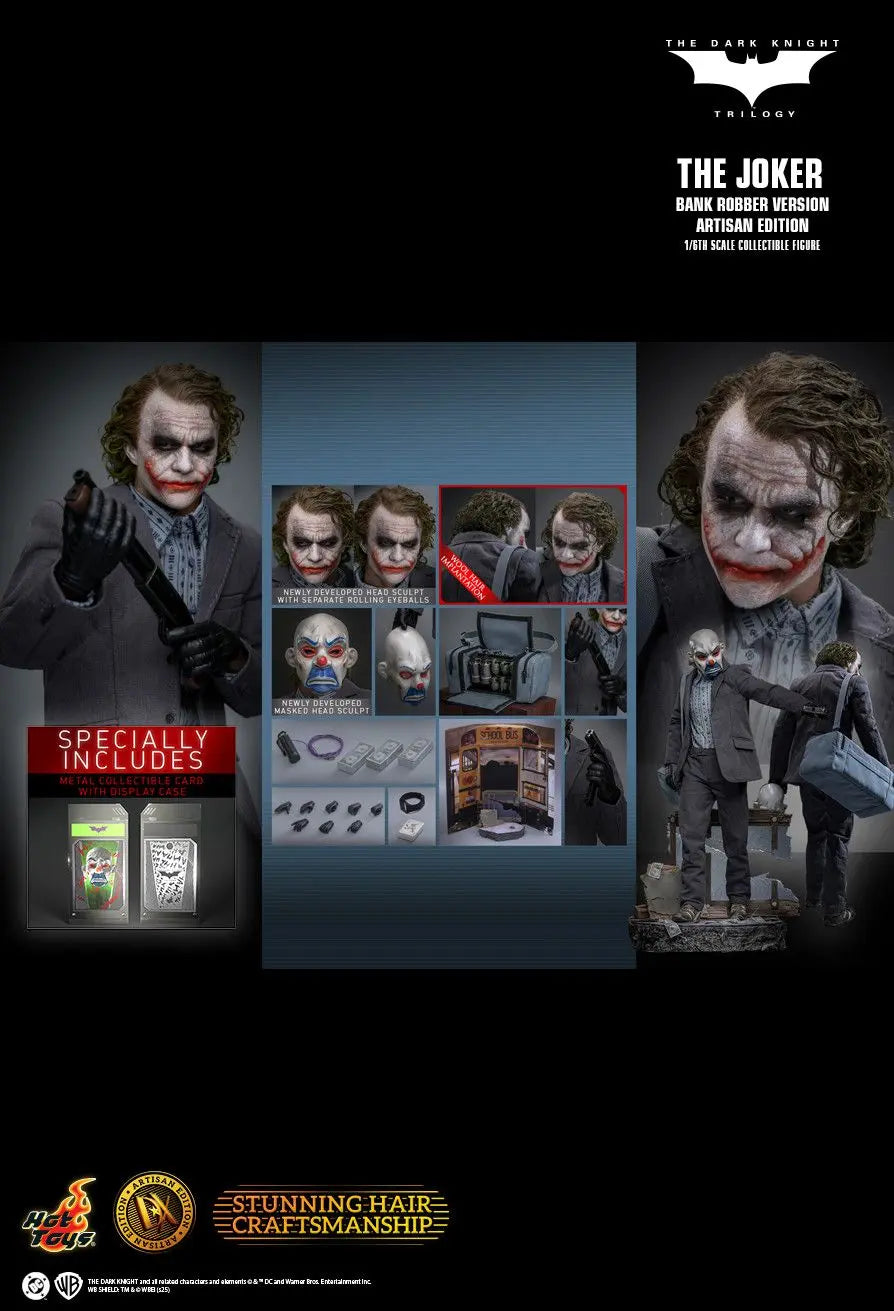 Hottoys - The Dark Knight Trilogy The Joker (Bank Robber Version) 1/6th scale Collectible Figure DX50 (Licensed)